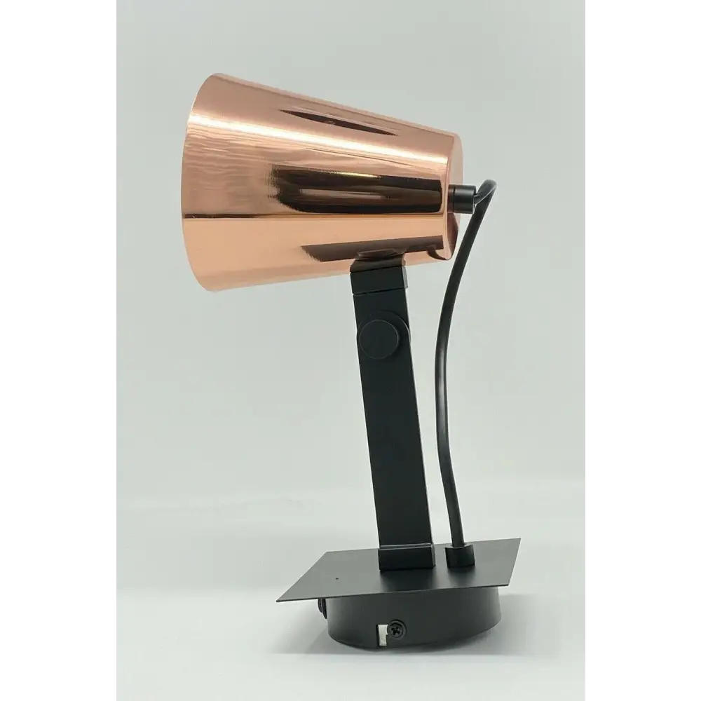 Bedside wall light Adjustable with Rocker Switch, Copper & Black UKEW