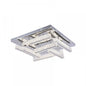 Crystal Square Flush Dimmable LED CCT Adjustable Chandelier Light Chrome UKEW