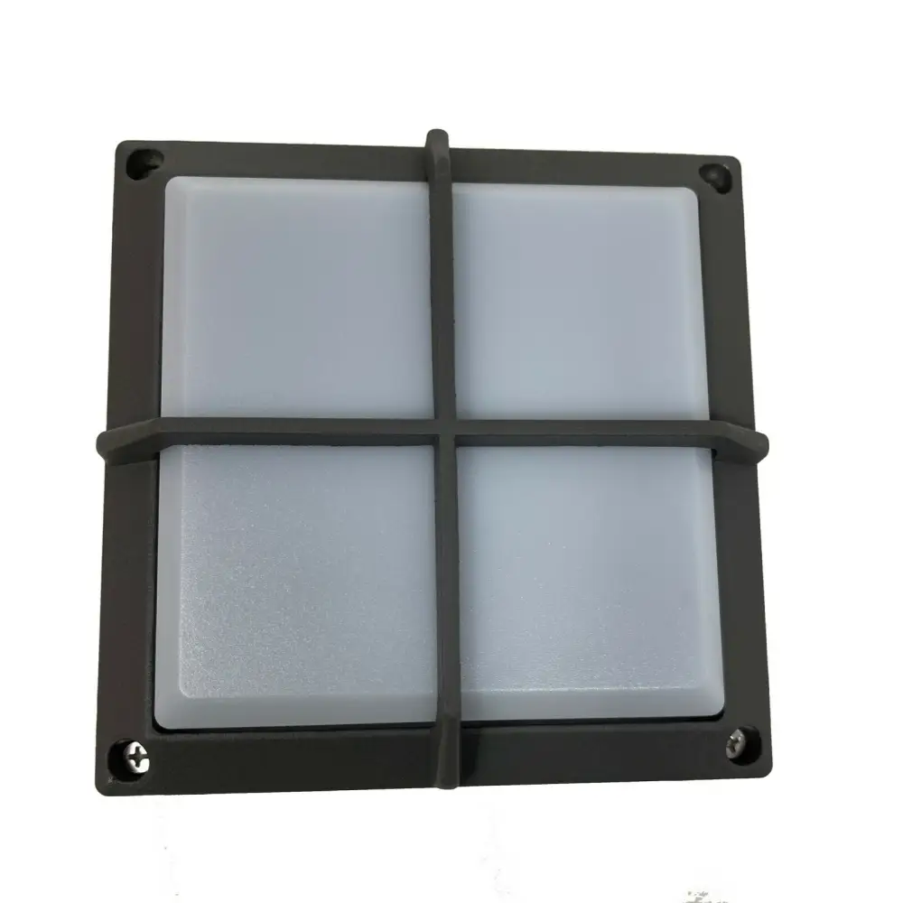 IP65  square dark grey Outdoor Garden Exterior Security Bulkhead Wall Lights UKEW