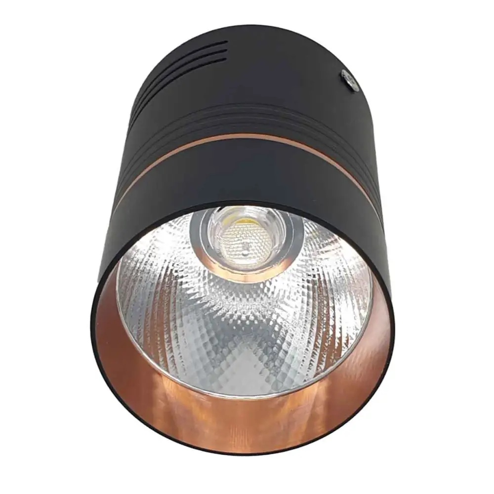 Decorative Ceiling Surface Mount Downlight Spotlight Copper & Matt Black 10W LED UKEW