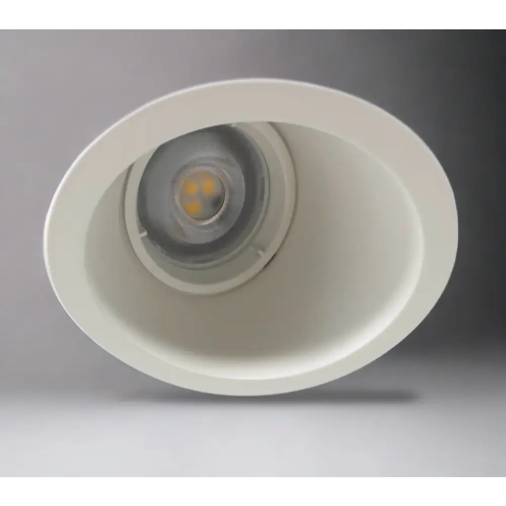Decorative GU10 Angled Recessed Downlight Spotlight Light Fitting Matt White UKEW
