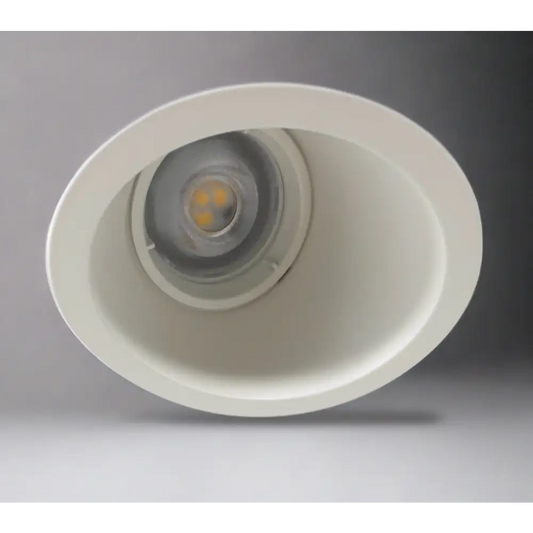 Decorative GU10 Angled Recessed Downlight Spotlight Light Fitting Matt White UKEW