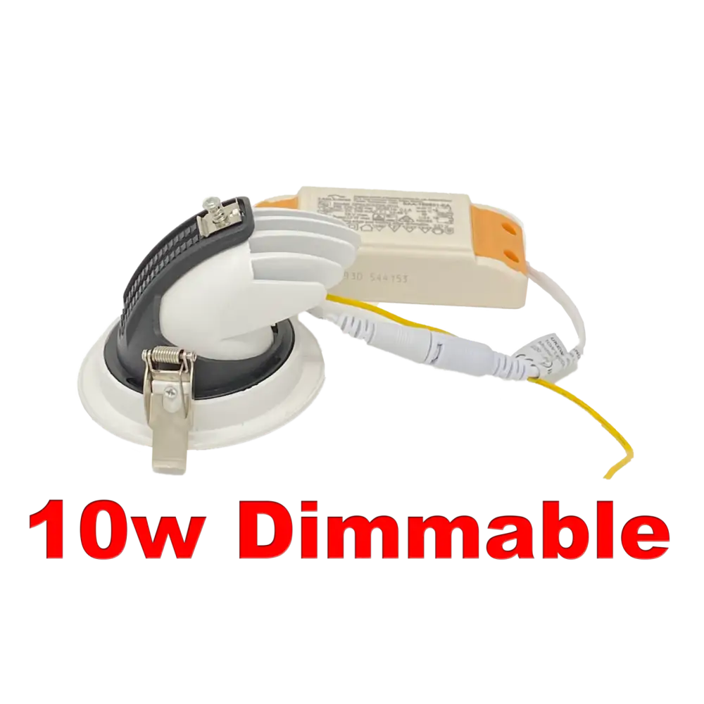 Dimmable LED Scoop DownLight Commercial Directional Adjustable Retail Lights 10w UKEW