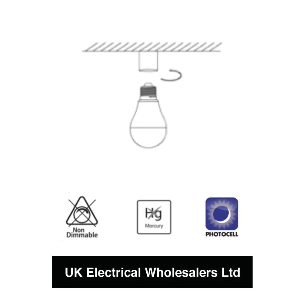 Dusk to Dawn Bulb Light Sensor Auto On/Off  7W LED Energy Saving  Bulb UKEW®