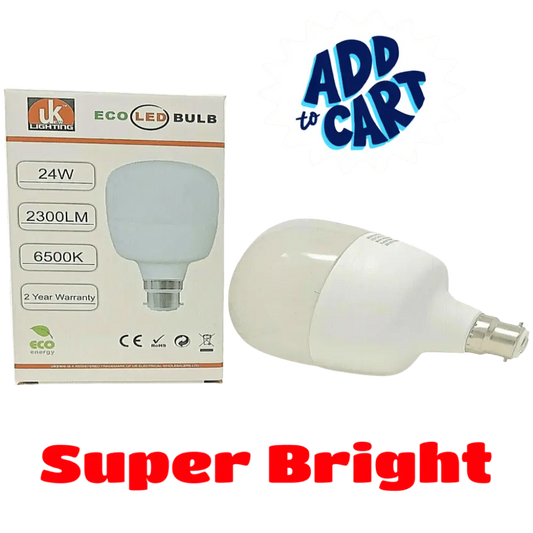 Pack of 2 Large eco LED Light T-Bulb Lamp 24W Bulb B22 2300LM  6500k AIGOSTAR