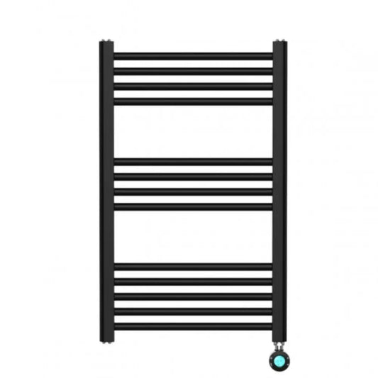 Electric Towel  Radiator Liquid Filled Straight Chrome With Thermostat 250W - Light fixtures UK