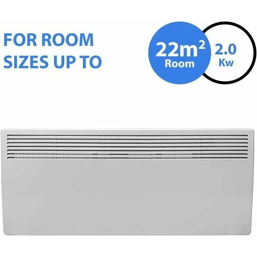 Slim Wall Heater Energy Saver Digital Electric Panel Convector Timer 1500W Light fixtures UK