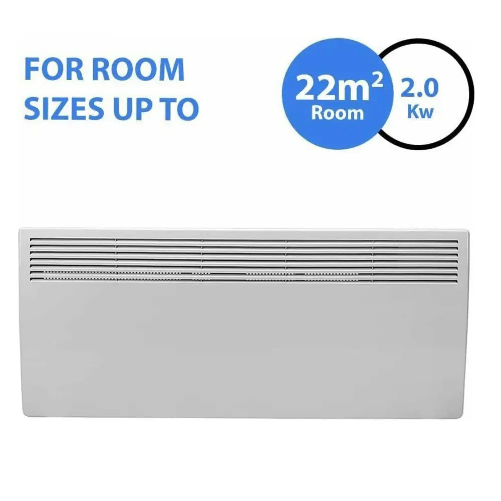 Energy saver Wall heater 2.00 KW Panel Convector Heating Digital Timer UKEW
