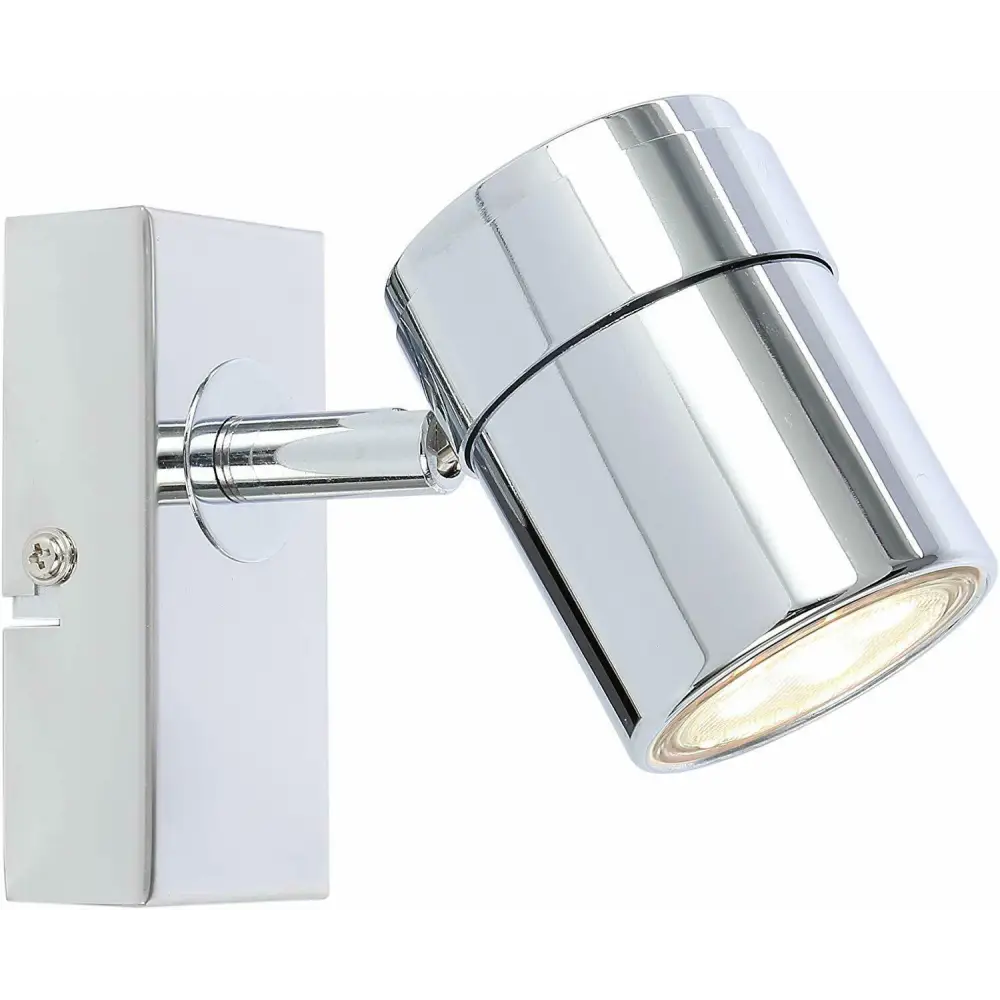 Single LED Ceiling or Wall Spotlight Spot Lights Fittings  (Chrome or Satin) UKEW
