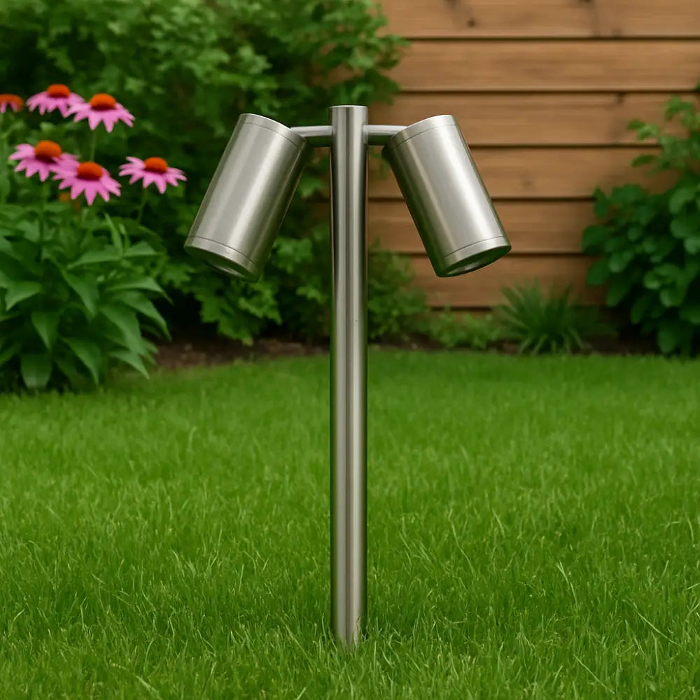 Garden Spike Lights with Satin Finish for Outdoor Landscape Lighting - Garden & Patio:Garden Lighting:Landscape &