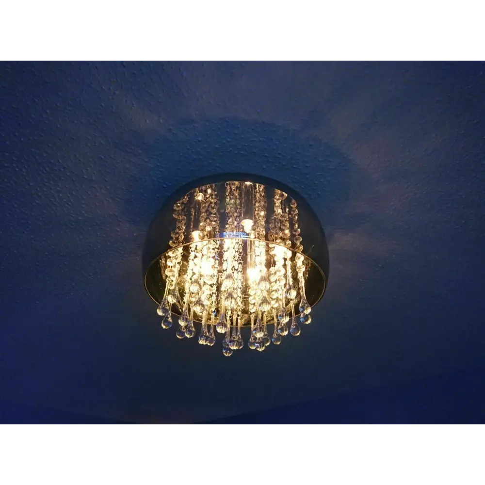 Waterfall 5 Light Flush Ceiling Decorative Ceiling Light smoked glass UKEW