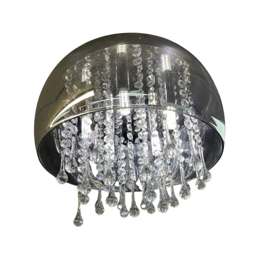 Waterfall 5 Light Flush Ceiling Decorative Ceiling Light smoked glass UKEW