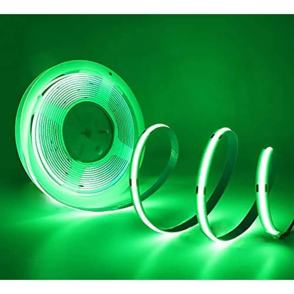 LED Striplight 24V Green COB  - 10W - CRI 90 - 5M Roll - Light fixtures UK