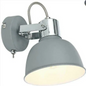 Single Wall Bedside Light with Toggle Switch Grey Screw bulb UKEW