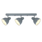 Grey 3 Way Kitchen Bedroom large shade Ceiling Light Fitting UKEW