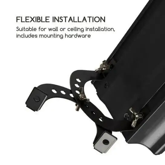 Best Radiant heater bar 2400W IP44 Infrared wall/ceiling Black Remote Control ukewInstaheat