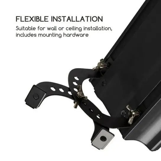 Best Radiant heater bar 1800W IP44 Infrared wall/ceiling Black Remote Control ukewInstaheat