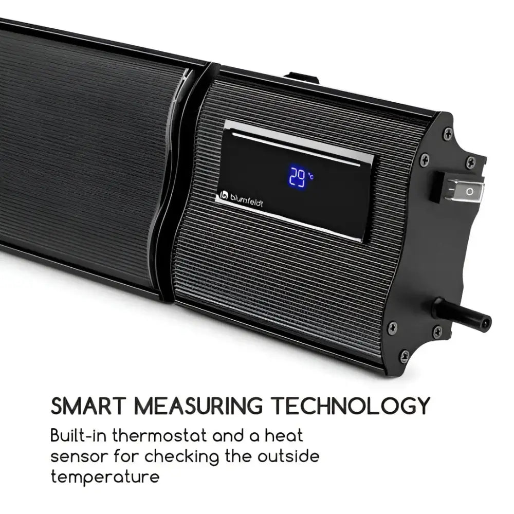 Best Radiant heater bar 1800W IP44 Infrared wall/ceiling Black Remote Control ukewInstaheat