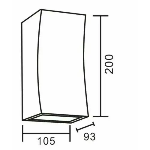 Up&Down outdoor black GU10 Black Wall  Light Curved Design Square or Round IP54 UKEW