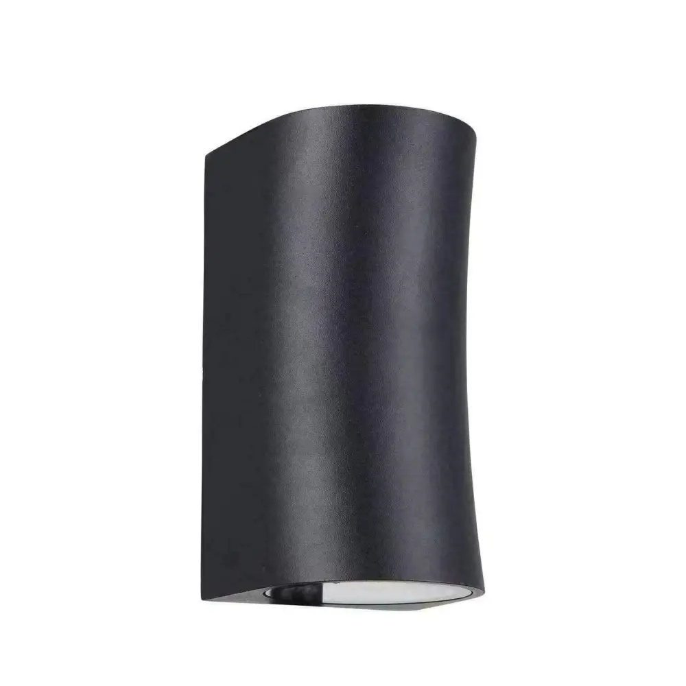 Up&Down outdoor black GU10 Black Wall  Light Curved Design Square or Round IP54 UKEW