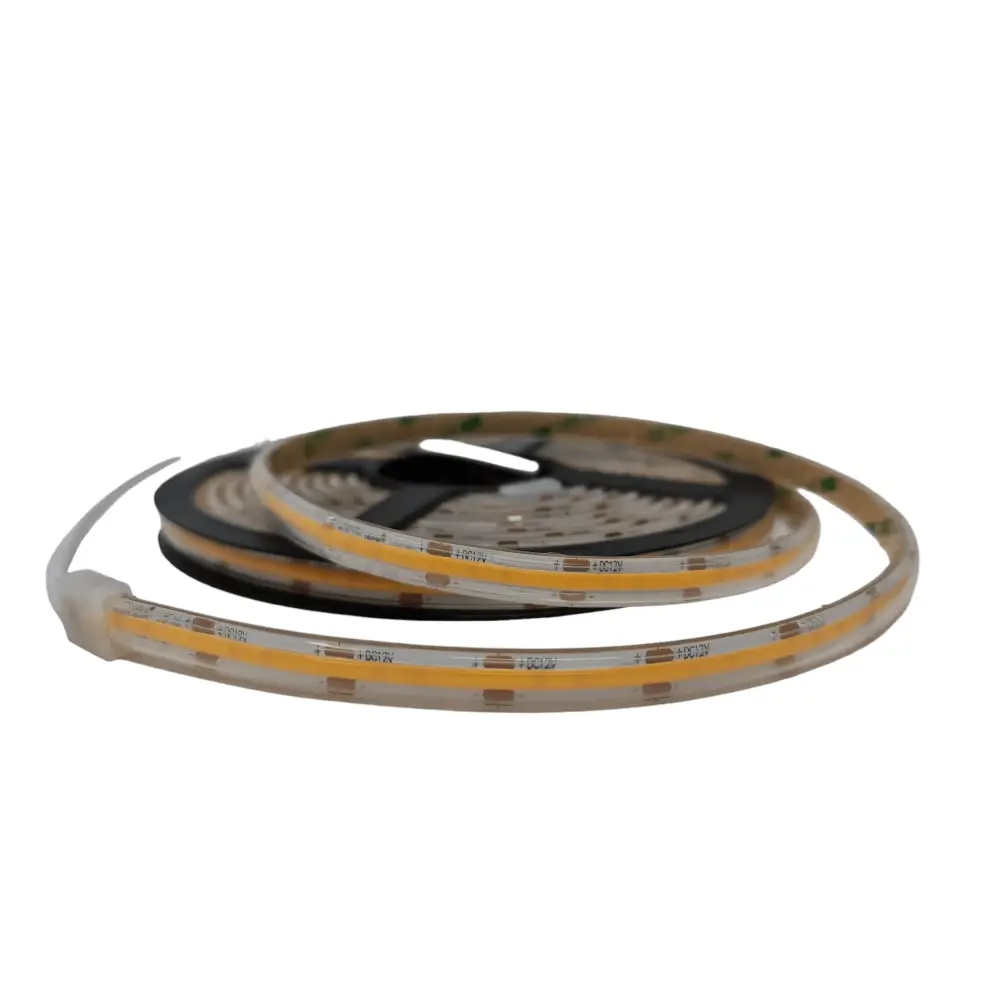 IP65 COB LED Dotless Strip Light Weatherproof 12V / 480 LED / 9W / 5M Roll /4000K Natural White - Light fixtures UK