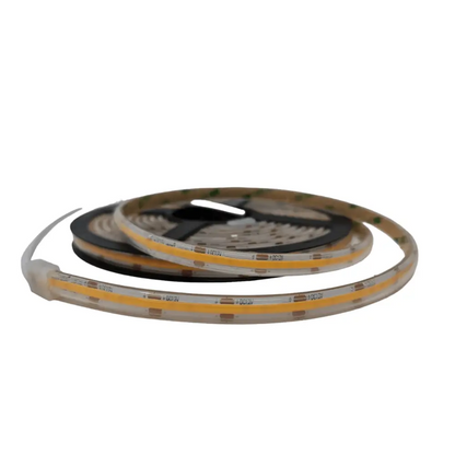 IP65 COB LED Dotless Strip Light Weatherproof 12V / 480 LED / 9W / 5M Roll /4000K Natural White - Light fixtures UK