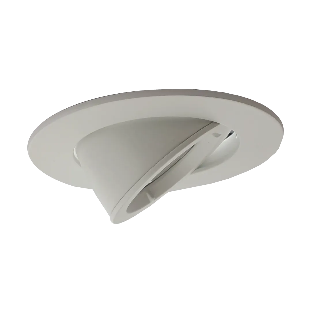 Large Scoop GU10 Ceiling Recessed Tilt Downlight Spotlight White - Light fixtures UK