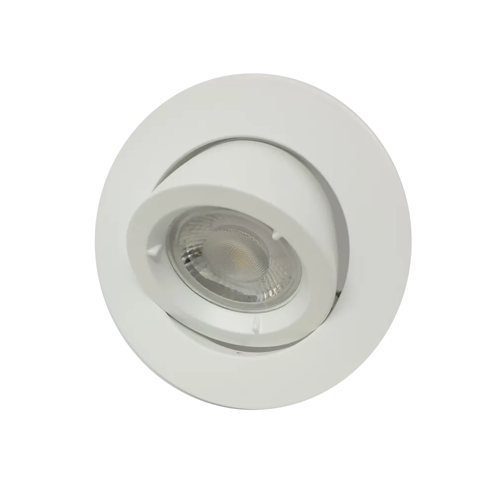 Large Scoop GU10 Ceiling Recessed Tilt Downlight Spotlight White - Light fixtures UK