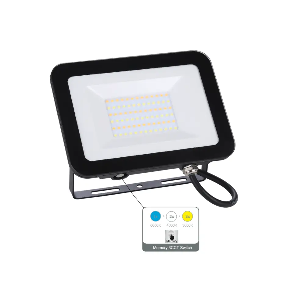 LED 30W / 50W   Slim Outdoor CCT Adjustable Wall  Ceiling Led Floodlight 3 in 1 UKEW