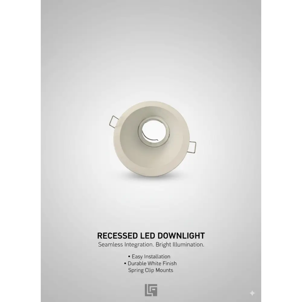 Matt White Adjustable GU10 Downlight for Angled Ceilings - Home Furniture & DIY:Lighting:Ceiling Lights & Chandeliers