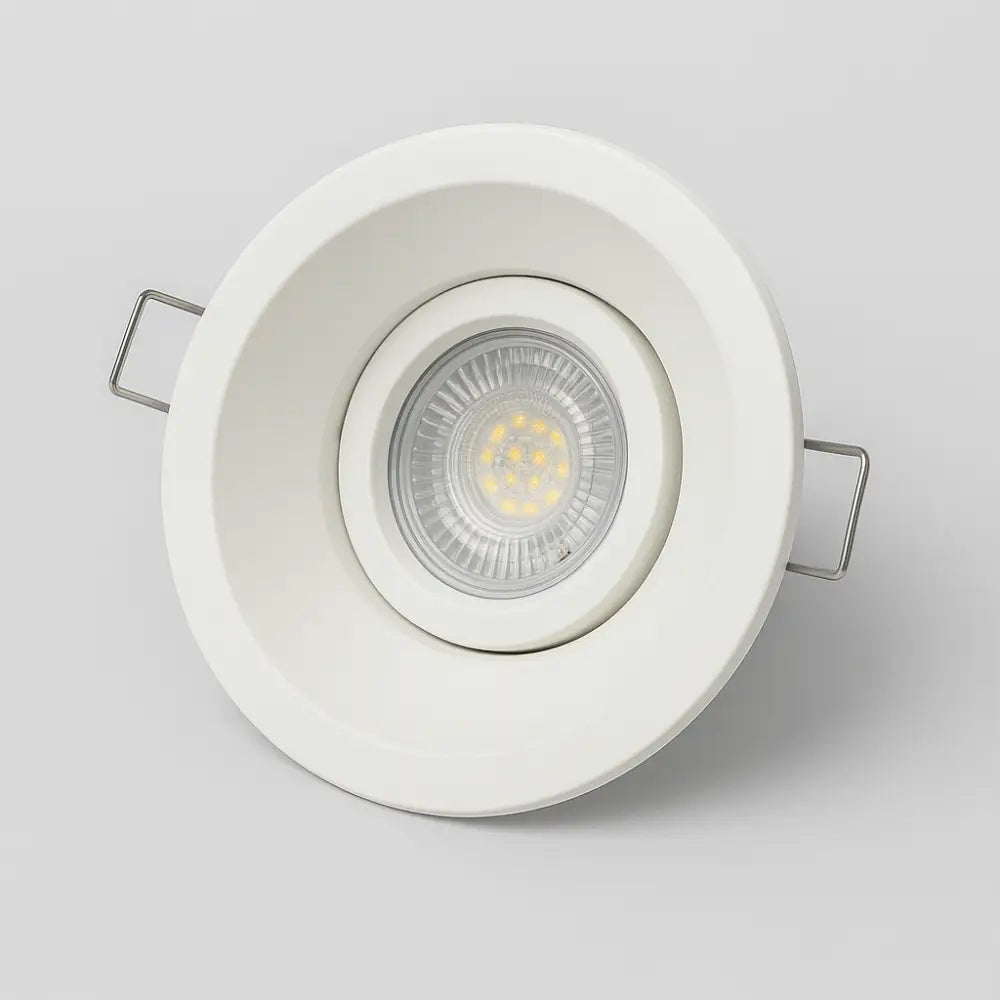 Matt White GU10 Angled Downlight Ceiling Fixture for Angled Roofs - Home Furniture & DIY:Lighting:Ceiling Lights &
