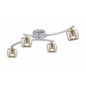 Crystal Style cubic Shades 4 Way Chrome Flush Ceiling light UKEW