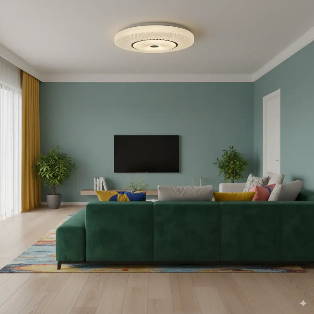 Modern LED Ceiling Light with Crystal Decor and Color Changing Options - Home Furniture & DIY:Lighting:Wall Lights