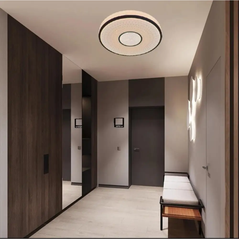 Modern LED Ceiling Light with Crystal Decor and Color Changing Options - Home Furniture & DIY:Lighting:Wall Lights