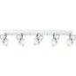 Modern 5 Way Straight Bar Ceiling Spotlight Fitting in a Gloss White Finish UKEW