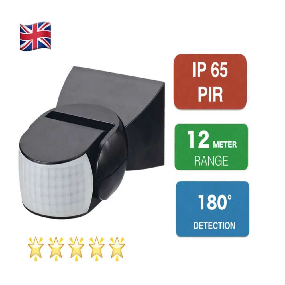 Motion Sensor Detector Switch Outdoor NEW IP65 PIR 180 Degree UKEW