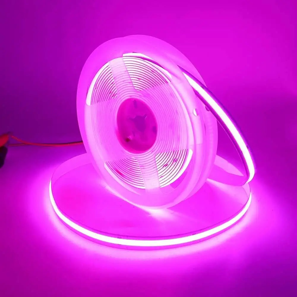 Striplight 24V Pink COB  - 10W - CRI 90 - 5M Roll - Light fixtures UK