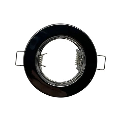 GU10 MAINS 240V FIXED DOWNLIGHT SPOTLIGHT RECESSED CEILING LIGHT LED BLACK CHROM UKEW