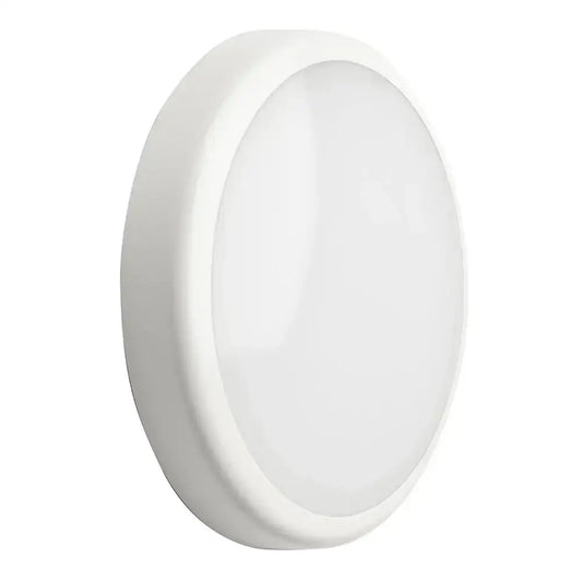 Slim IP65 bulkhead LED light with 13 W output, motion sensor, emergency backup and natural white 4000 K colour