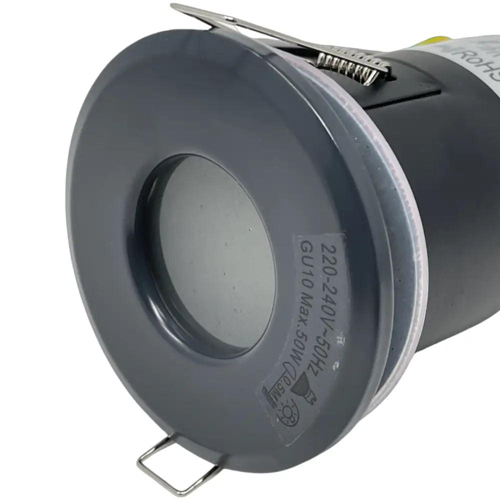 Grey Bathroom IP65 Fire Rated GU10 Downlight Spotlights UKEW