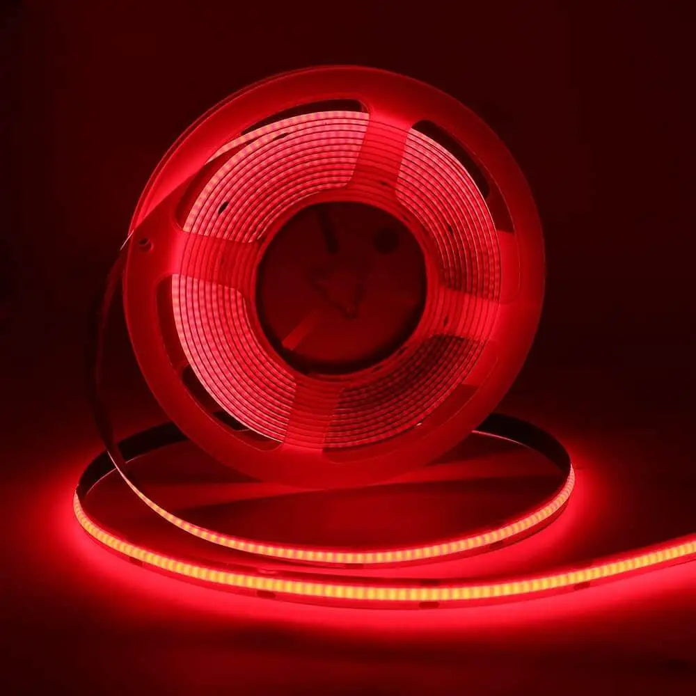 Striplight 24V Red COB  - 10W - CRI 90 - 5M Roll - Light fixtures UK