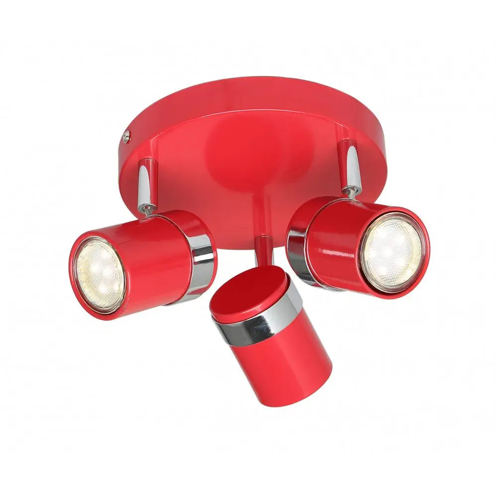 Red Finish Perfect Ceiling Spotlight with Adjustable Heads for Home or Business - Home Furniture & DIY:Lighting:Ceiling