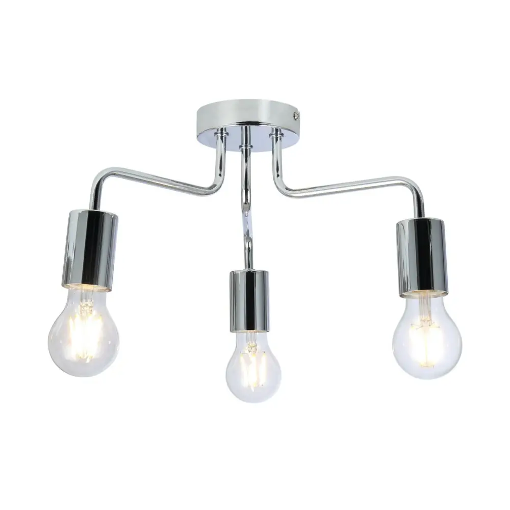 Retro Style Over Table 3 Way Ceiling Light Fitting  ,Rose Gold/Black/Chrome UKEW®