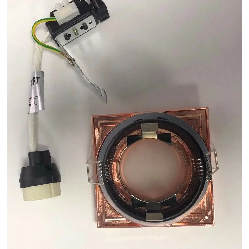 Pack of 5  RoseGold GU10 Bathroom Ceiling Square downlight IP44 UKEW