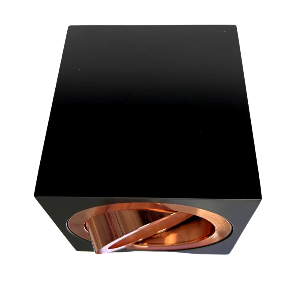 Ceiling Light Surface Mounted Downlight GU10 Spot Square Black& Rose Gold IP20 UKEW