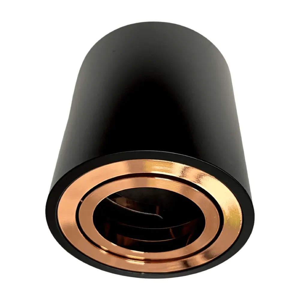 Ceiling Light Surface Mounted Downlight GU10 Spot round Black& Rose Gold IP20 UKEW