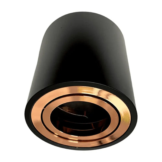 Ceiling Light Surface Mounted Downlight GU10 Spot round Black& Rose Gold IP20 UKEW