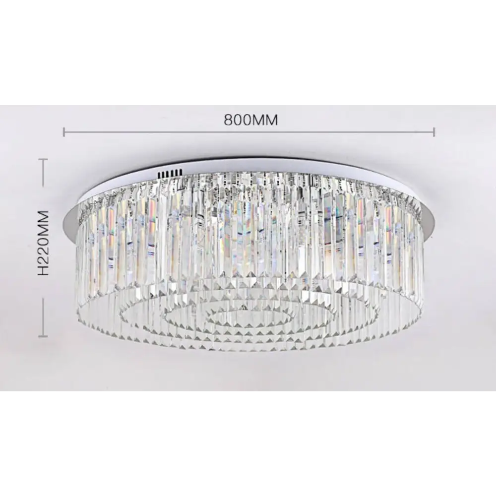Chandelier Ceiling Light Modern Round Chrome - Stylish and Elegant Design - Light fixtures UK