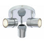 3 Way Round Chrome Interior Ceiling Mount Spotlight Light Silver UKEW