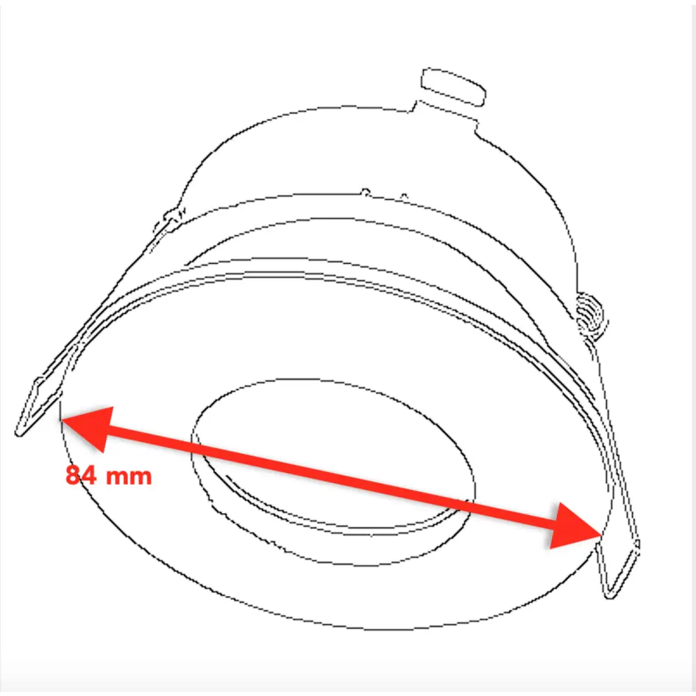 Bathroom Shower Downlight  Round GU10 for Zone 2,3 SATIN Finish IP65 Frosted UKEW